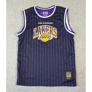 NBA Ultra Game Los Angeles Lakers Jersey Boys Youth XL 18-20 Pinstripe Purple